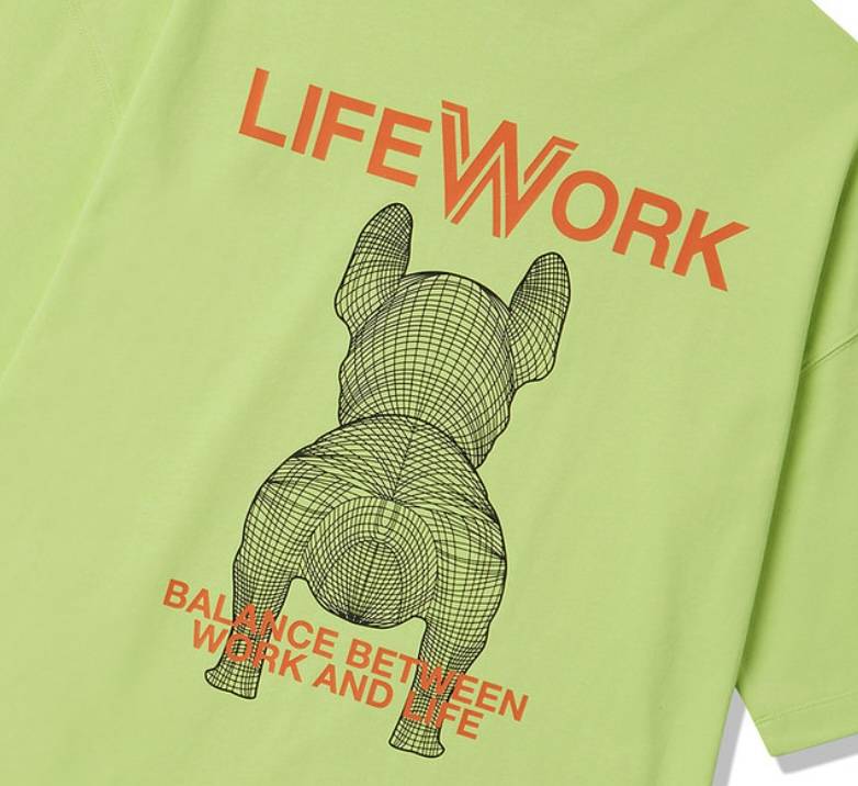 LifeWork Graphic Loose Fit T-Shirt LW222TS097 (Neon)