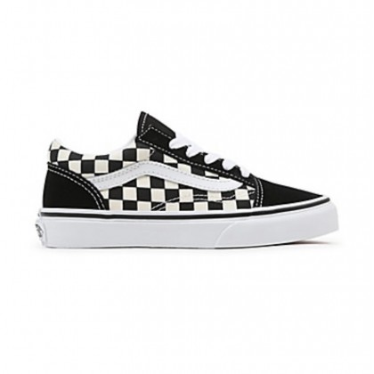 VANS Kids Old Skool Primary Check (Black/White)