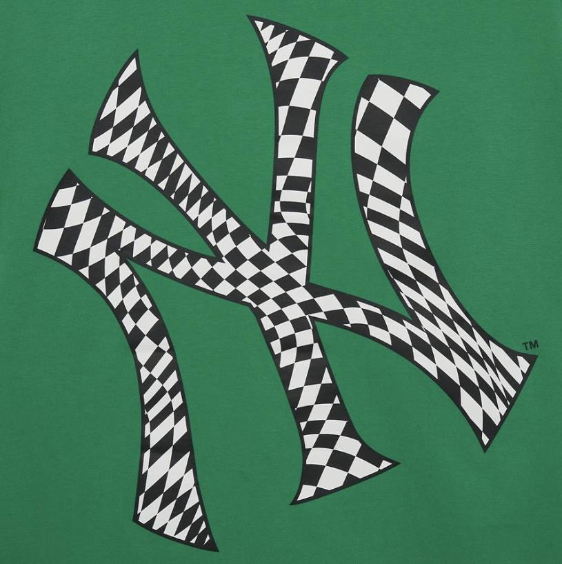 MLB NEW YORK YANKEES Checkerboard Cliping Logo Overfit T