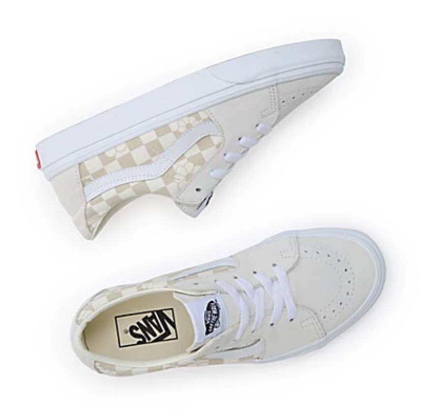 スニーカー ^VANS^ Skate Low Floral Check Marshmallow VN0009QRFS81 Vans Sk8-Low Floral Check WMNS Marshmallow - Jan 2025