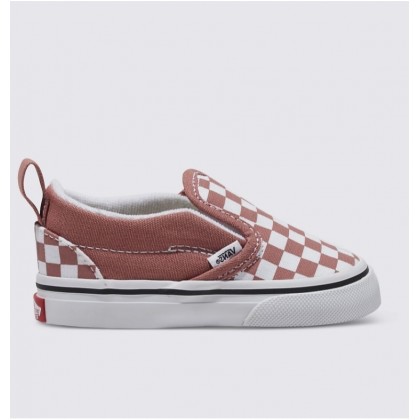 Classic Slip Red Rose Checkered Vans VANS Toddler Classic Slip-On