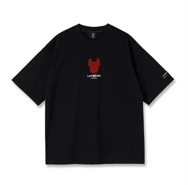Life Work ★l Unbalanced Short-Sleeved T-shirt LifeWork Common Basic Radok short-sleeved T-shirt