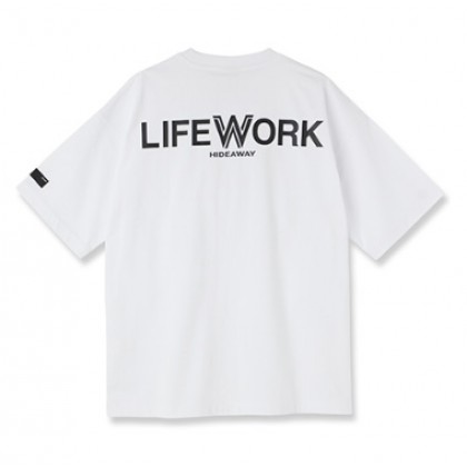 Life Work ★l Unbalanced Short-Sleeved T-shirt LifeWork Common Basic Radok short-sleeved T-shirt