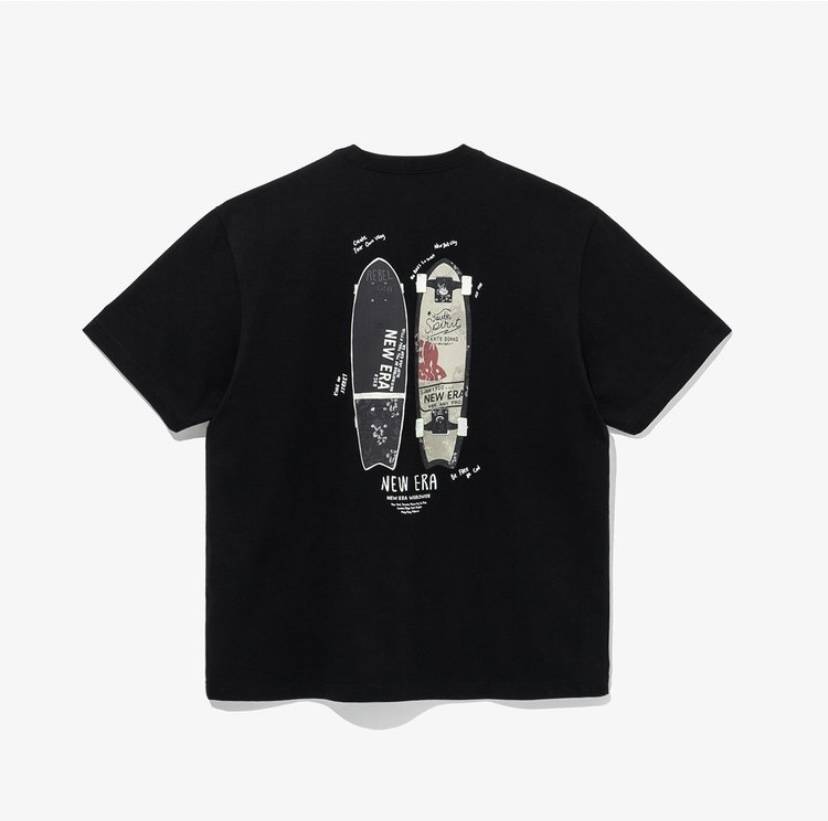 【New Era】 ★ CAPS ON THE SKATEBOARD T-SHIRTS ★ New Era Street Skateboard T-Shirt