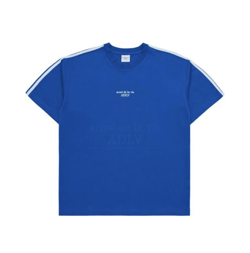 ADLV Basic Logo Emboss Printing Track Short Sleeve T-Shirt