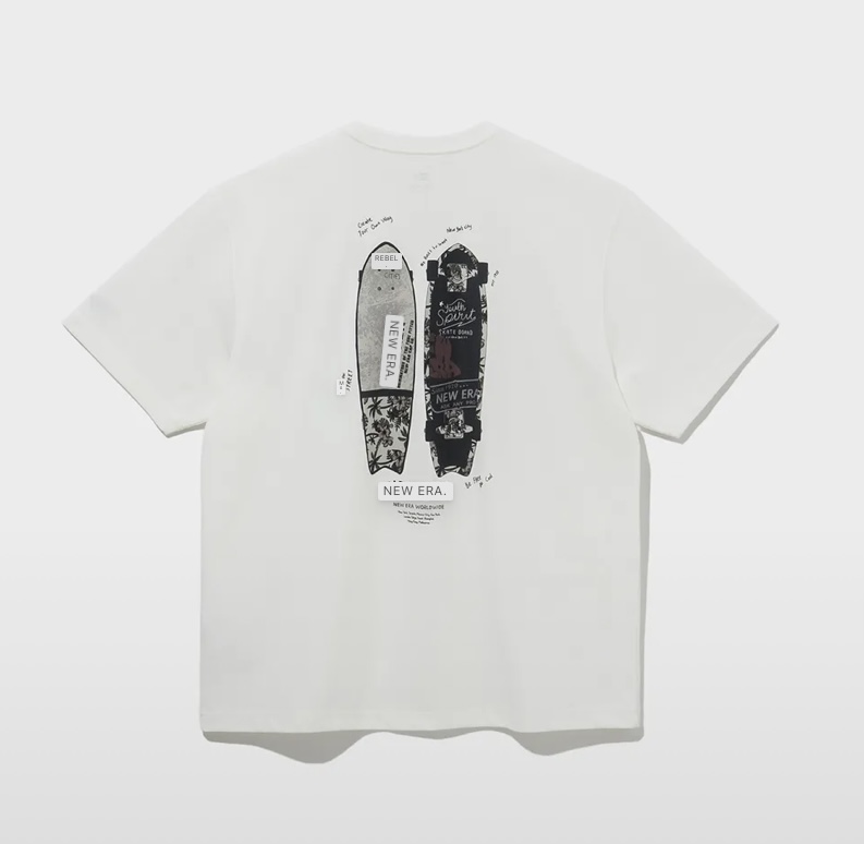 【New Era】 ★ CAPS ON THE SKATEBOARD T-SHIRTS ★ New Era Street Skateboard T-Shirt